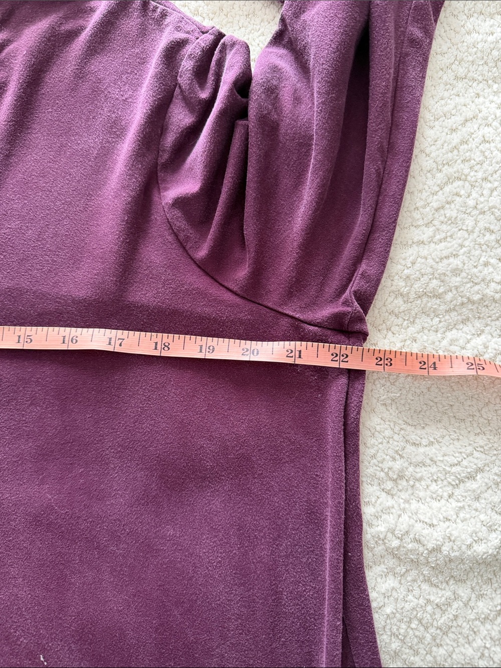 Ellen Tracy Eggplant V-Neck Long Sleeve Top / Tunic - size XL - Picture 5 of 8